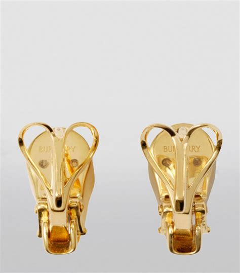 burberry gold hoop earrings|Horse Hoop Earrings in Gold .